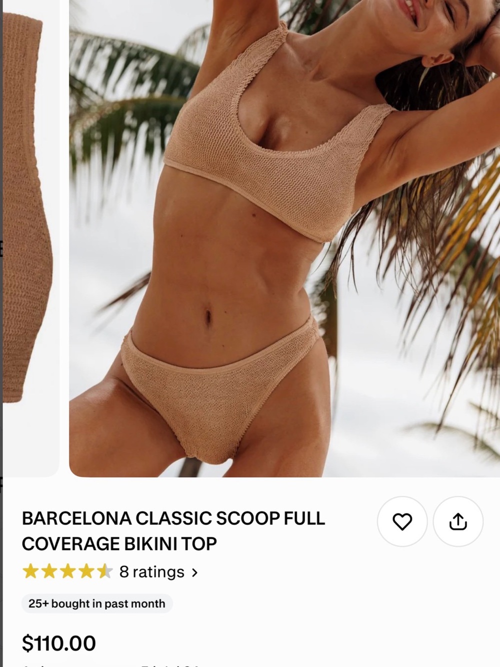 LOVE & BIKINIS - Barcelona Classic Scoop Full Coverage Bikini - honey